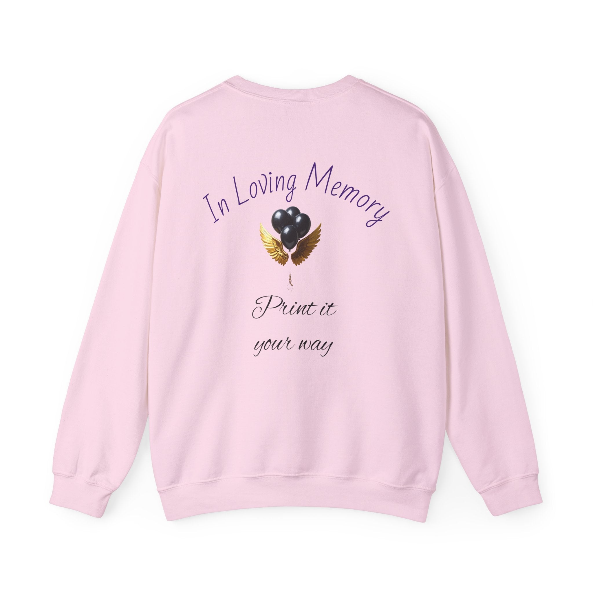 Black Balloon Memorial Crewneck Sweatshirt —  Tribute Design