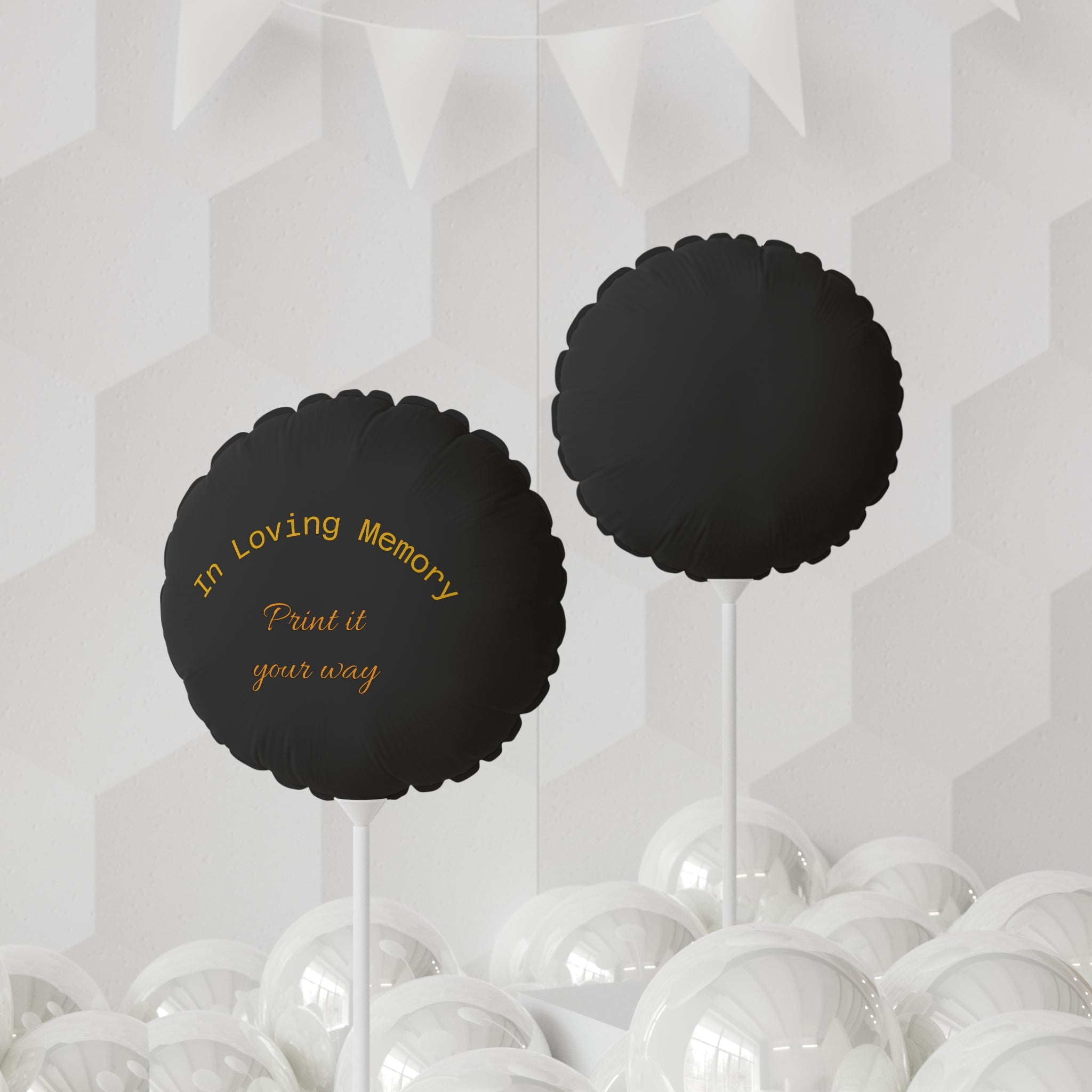 Round Memorial Balloon 11" — Personalize "In Loving Memory"