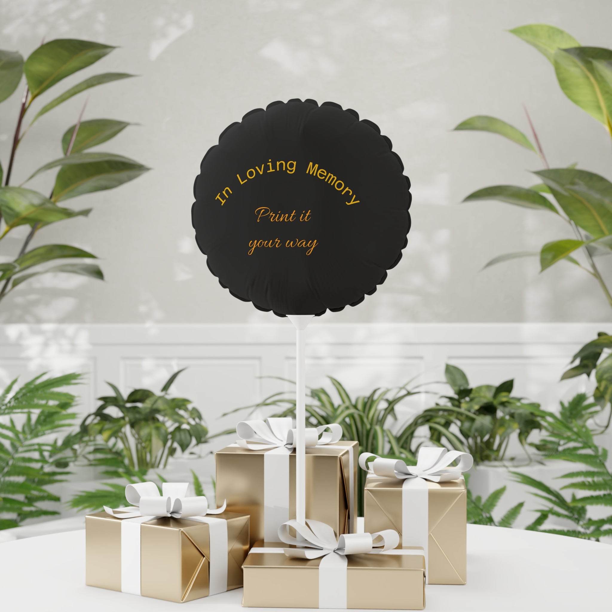 Round Memorial Balloon 11" — Personalize "In Loving Memory"