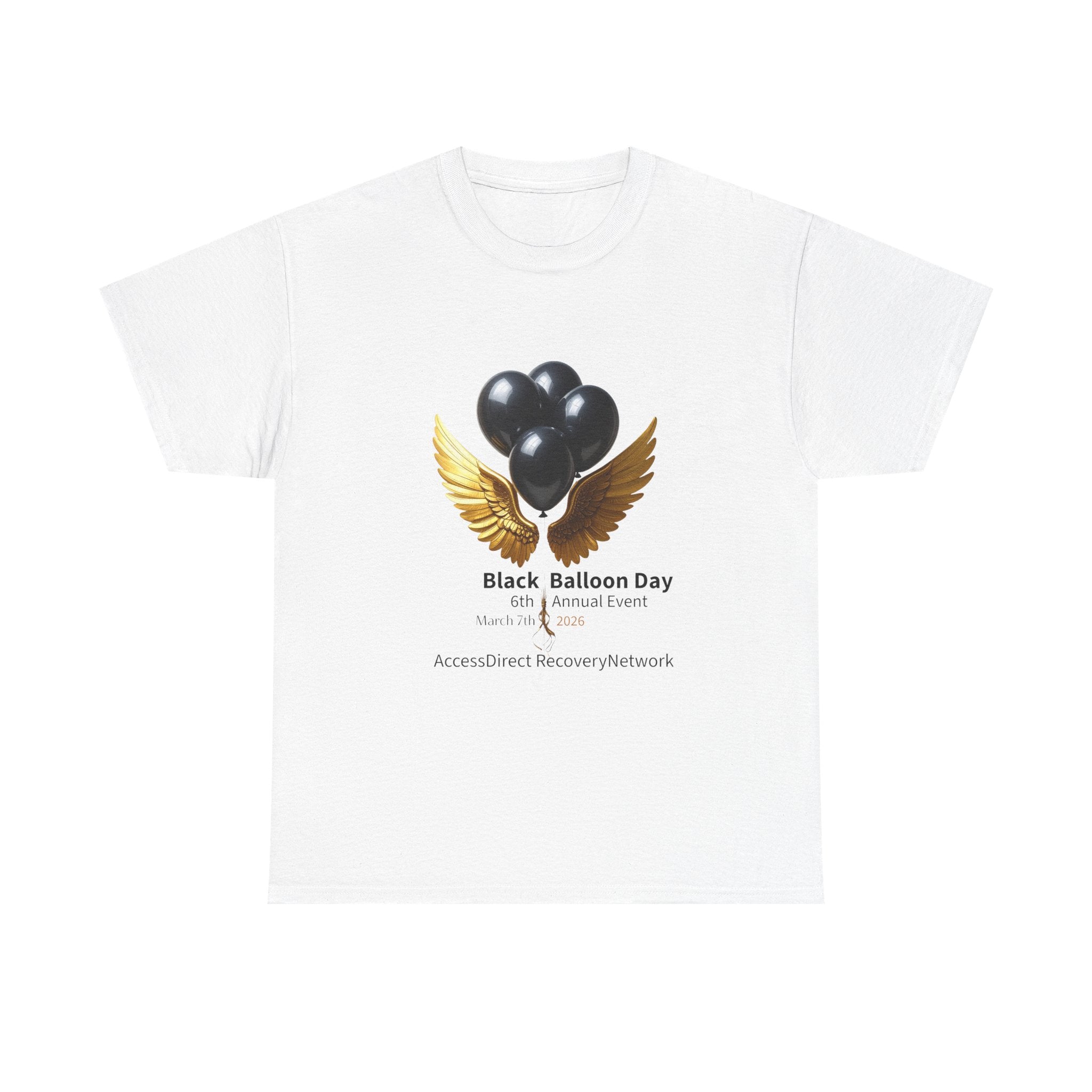 Black Balloon Memorial T-Shirt — Personalize In Loving Memory Tribute Tee