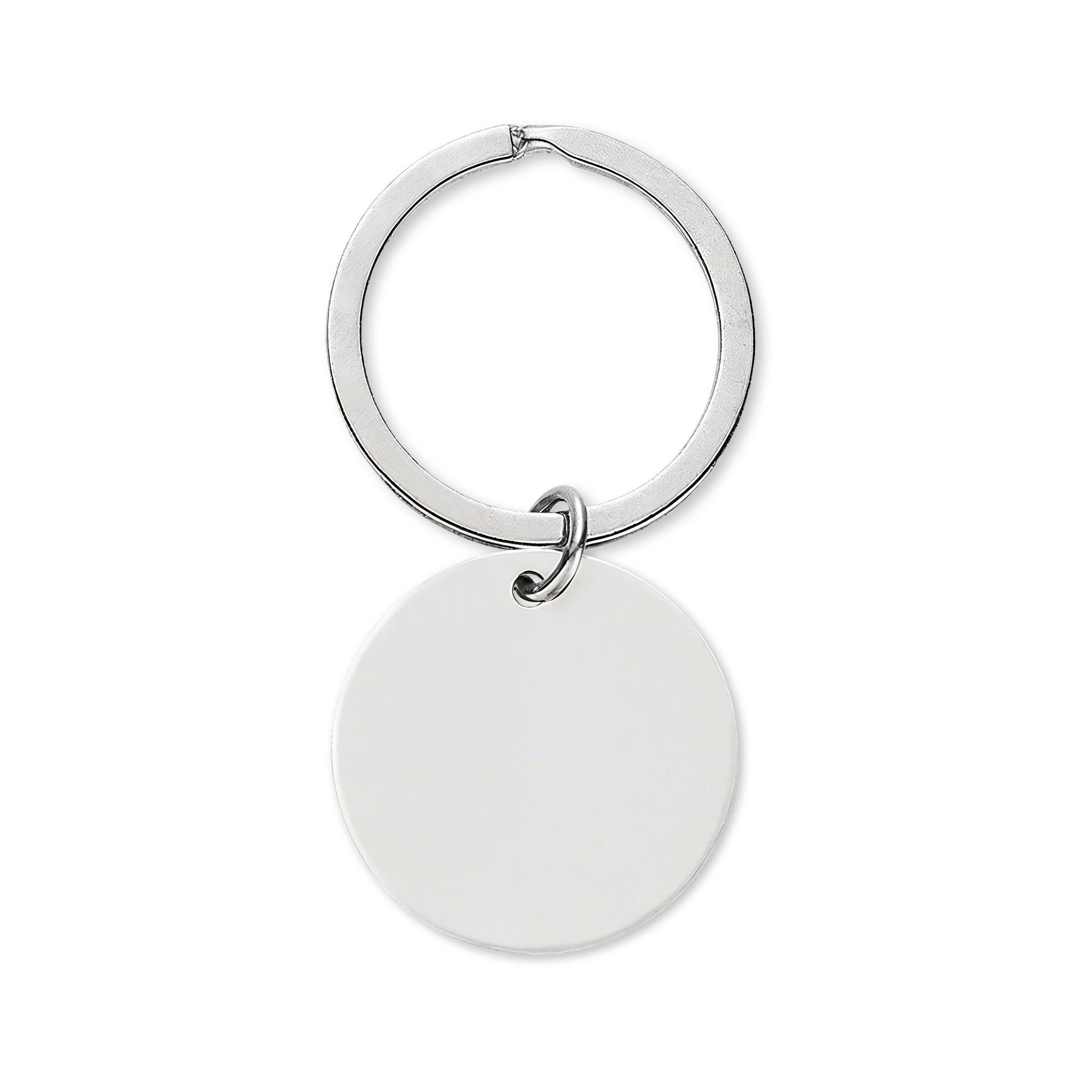Black Balloon Stainless Steel Round Keychain -Personalize (Engraving)