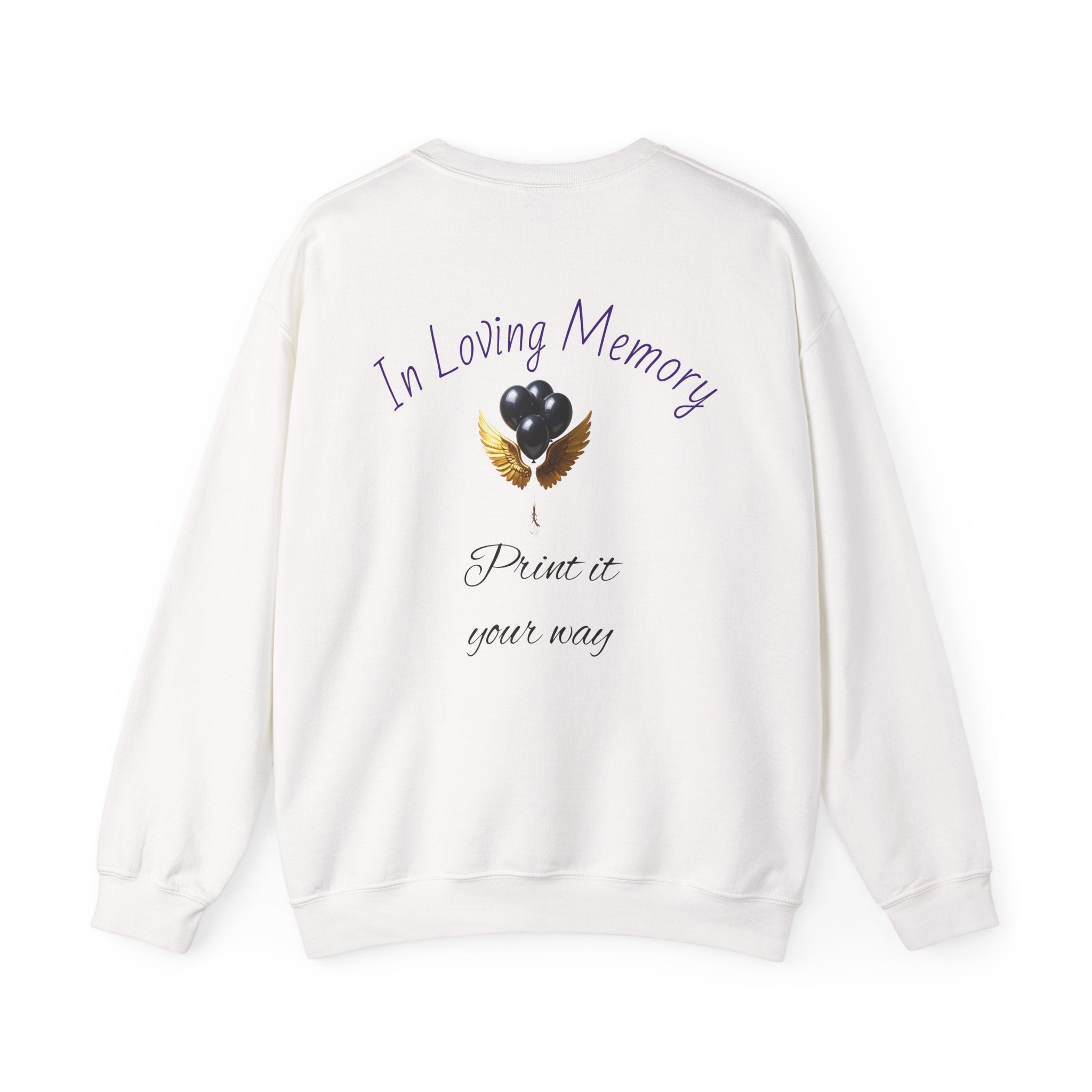 Black Balloon Memorial Crewneck Sweatshirt —  Tribute Design