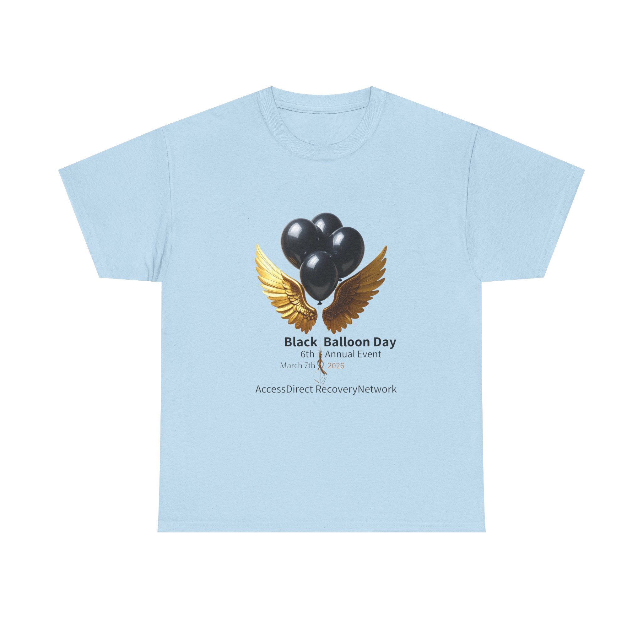 Black Balloon Memorial T-Shirt — Personalize In Loving Memory Tribute Tee